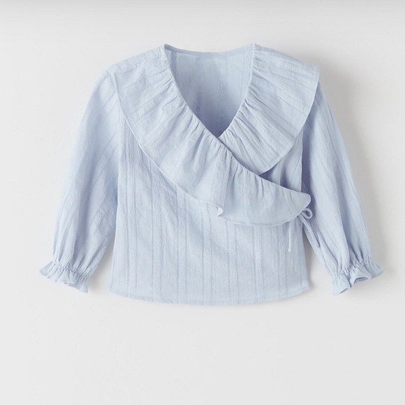 Zara Other - Zara Textured Ruffled Shirt